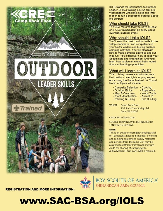 Introduction to Outdoor Leader Skills (IOLS) Shenandoah Area Council, BSA